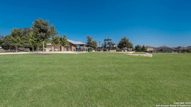 view of yard featuring a gazebo