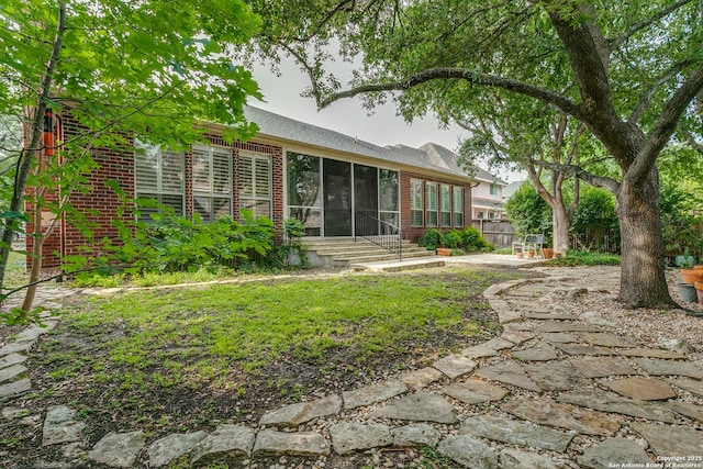 9 Waldenshire, San Antonio, TX 78209 - back of house with a patio area, entry steps, brick siding, and fence
