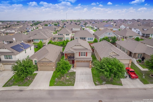 aerial view featuring a residential view