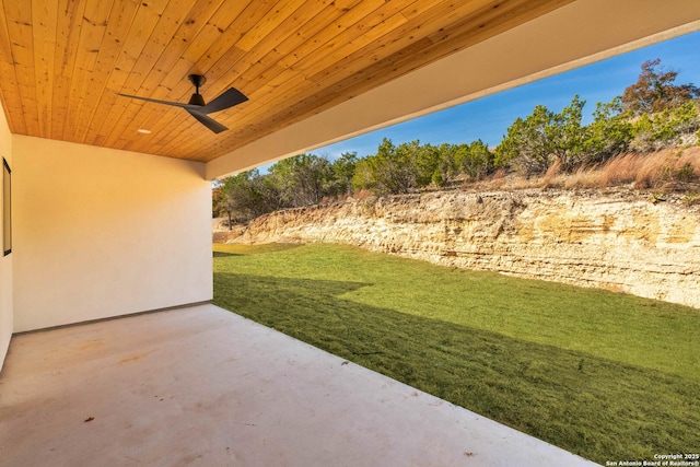 115 Heartland, Boerne, TX 78006 - view of yard with ceiling fan and a patio