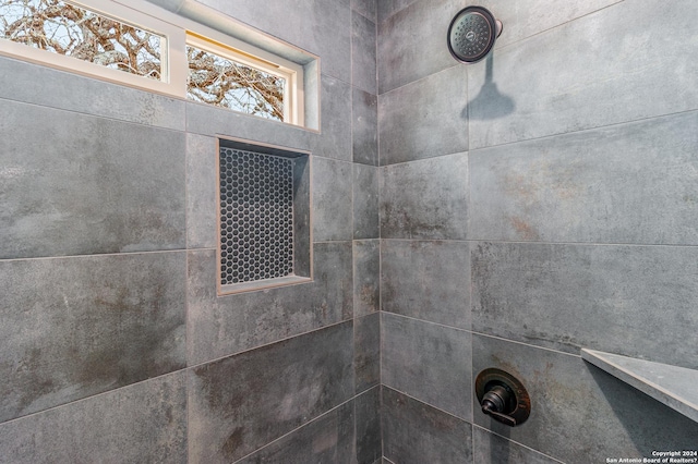 details with tiled shower