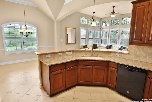 8250 Cruiseship Bay Unit, San Antonio, TX 78255 - kitchen with dishwasher, light stone countertops, and a healthy amount of sunlight
