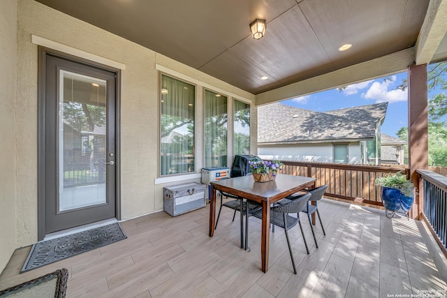 view of patio / terrace featuring outdoor dining area