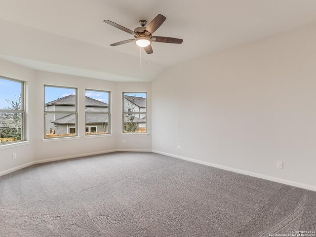 4532 Appaloosa Crst, San Antonio, TX 78245 - spare room with baseboards, a ceiling fan, and carpet floors