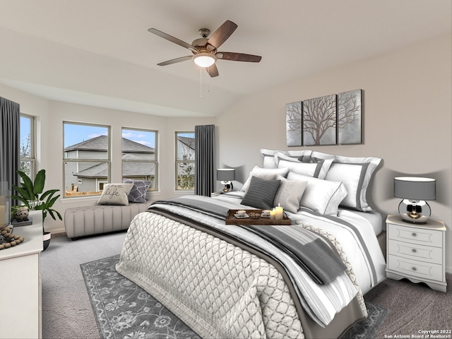 4532 Appaloosa Crst, San Antonio, TX 78245 - bedroom featuring dark colored carpet and a ceiling fan