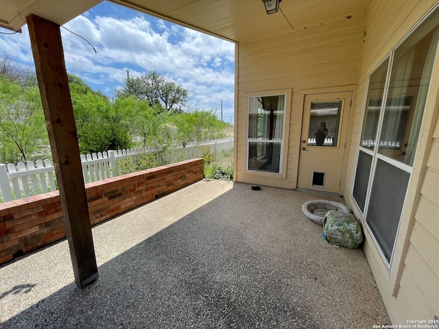 458 Vicksburg, Kerrville, TX 78028 - view of patio / terrace with fence