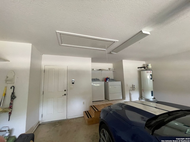 458 Vicksburg, Kerrville, TX 78028 - garage featuring washer and dryer and water heater