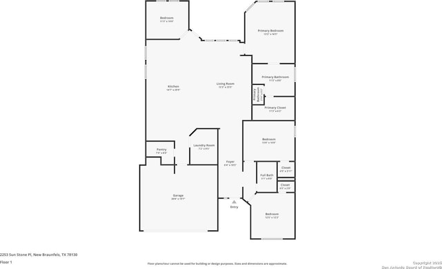 2253 Sun Stone, New Braunfels, TX 78130 - floor plan