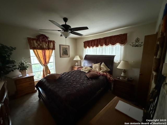 bedroom with ceiling fan