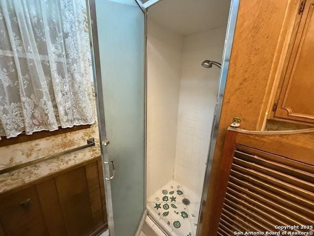 full bath featuring a shower stall
