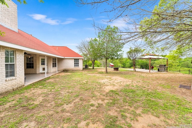 503 Lower Lacoste, Castroville, TX 78009 - view of yard featuring a gazebo and a patio