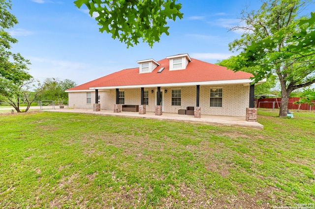 503 Lower Lacoste, Castroville, TX 78009 - rear view of property featuring a yard, a patio, and fence
