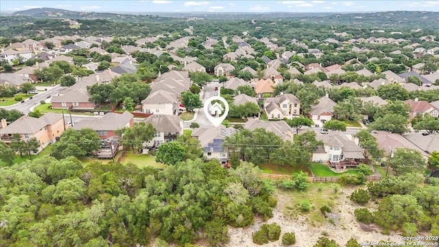 aerial view with a residential view