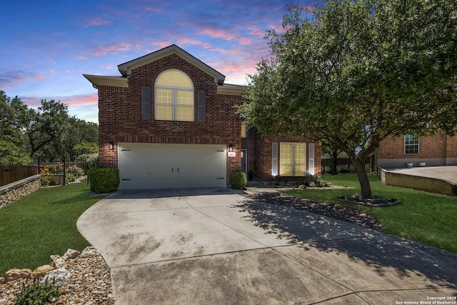 190 Da Vinci, San Antonio, TX 78258 - traditional home featuring brick siding, an attached garage, and concrete driveway