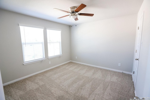 236/238 Joseph Cir, Cibolo, TX 78108 - spare room with light colored carpet, baseboards, and a ceiling fan