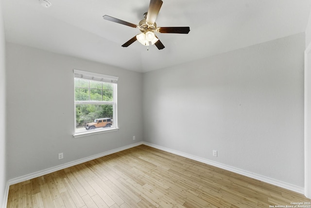 14626 Costa Leon, San Antonio, TX 78245 - spare room with a ceiling fan, baseboards, and light wood-type flooring