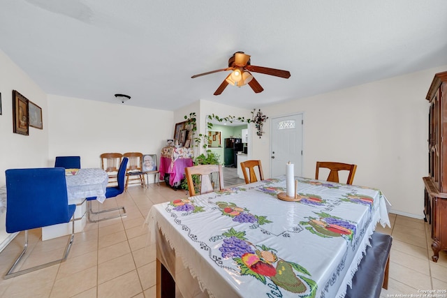 5118 War Cloud, San Antonio, TX 78242 - dining space featuring light tile patterned floors and a ceiling fan