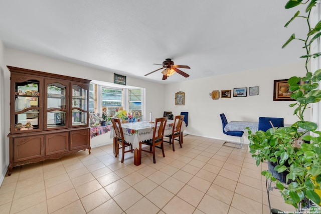 5118 War Cloud, San Antonio, TX 78242 - dining room featuring ceiling fan and light tile patterned floors