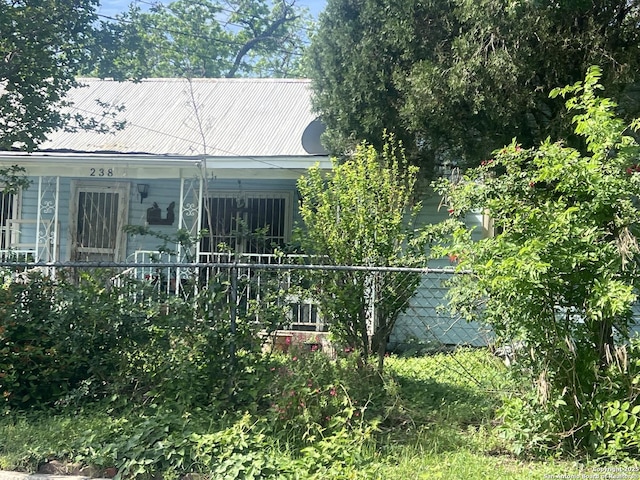 238 Lone Star, San Antonio, TX 78204 - back of property with metal roof