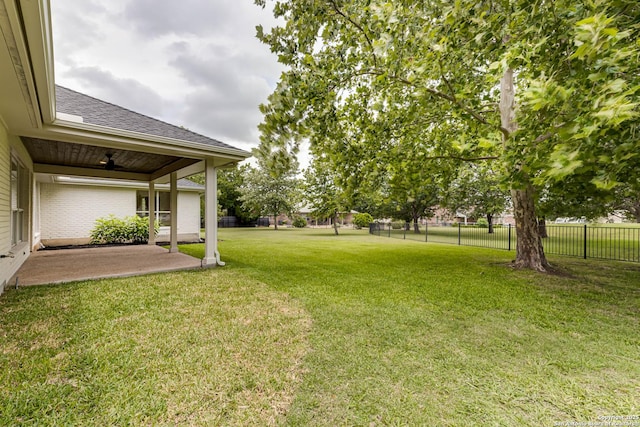 7335 Scintilla Ln, Boerne, TX 78015 - view of yard with a patio area and ceiling fan