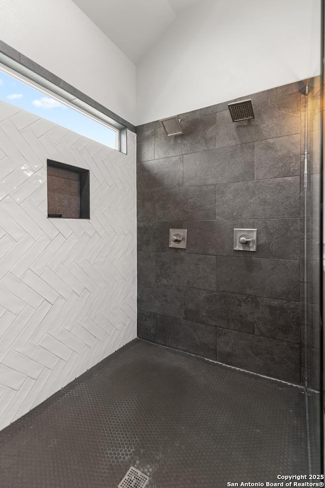 397 County Road 367, Hondo, TX 78861 - full bath with tiled shower and vaulted ceiling