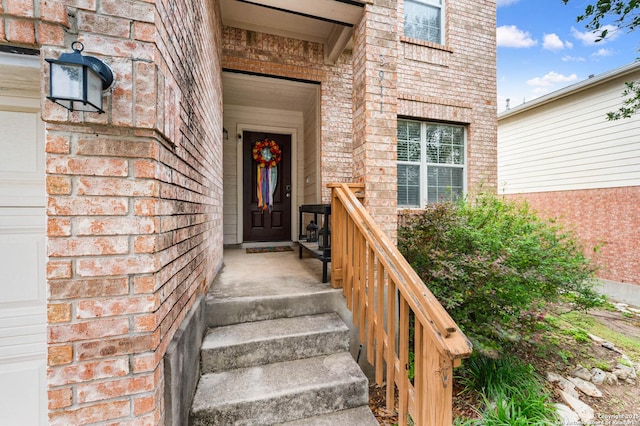 3911 Valencia Peak, San Antonio, TX 78261 - view of exterior entry with brick siding