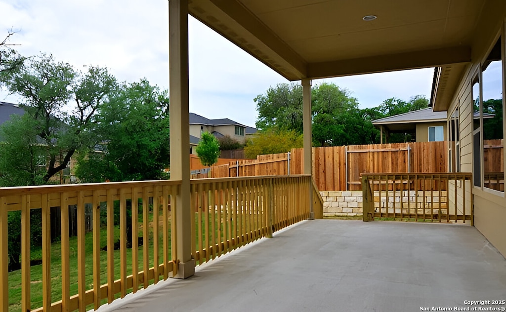 view of patio / terrace with fence