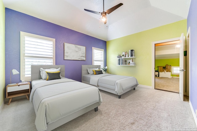 714 Ruidosa Downs, Helotes, TX 78023 - bedroom with carpet flooring, a ceiling fan, and baseboards