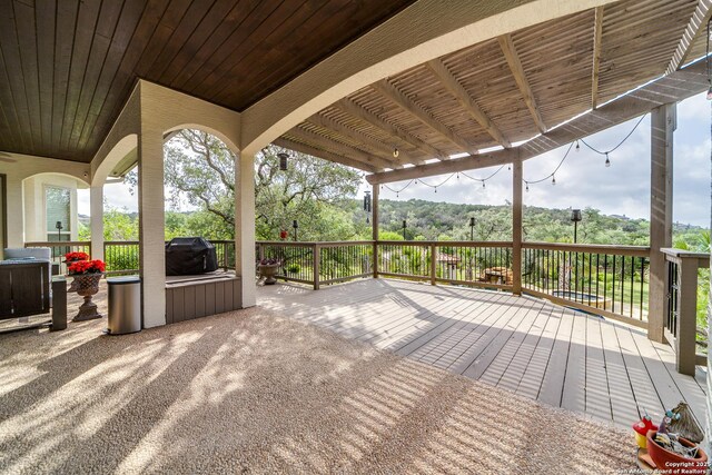 714 Ruidosa Downs, Helotes, TX 78023 - wooden terrace featuring grilling area