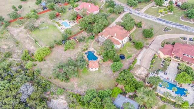 714 Ruidosa Downs, Helotes, TX 78023 - aerial view of property and surrounding area featuring a pool area