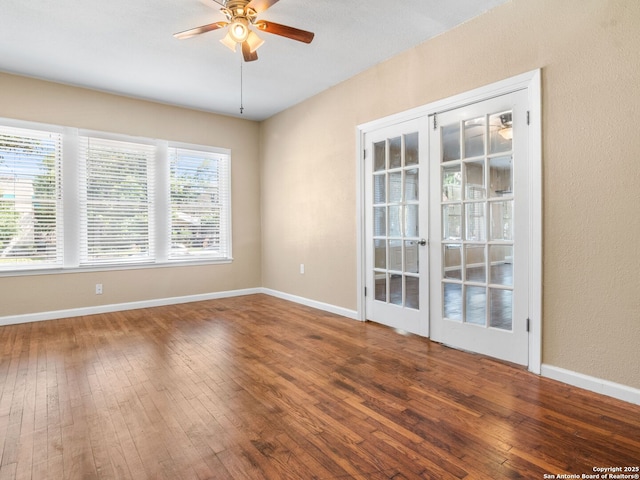 928 W Huisache, San Antonio, TX 78201 - unfurnished room featuring hardwood / wood-style floors, ceiling fan, and baseboards