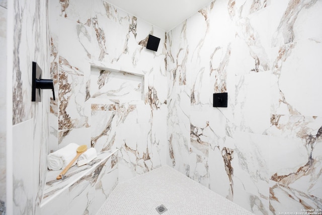 15031 Geronimo, San Antonio, TX 78254 - bathroom featuring a marble finish shower