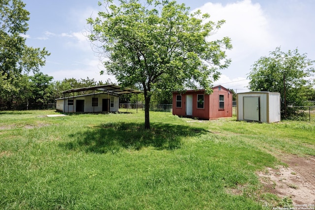 15031 Geronimo, San Antonio, TX 78254 - view of yard featuring a shed and an outbuilding