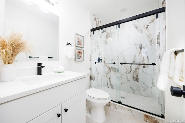 15031 Geronimo, San Antonio, TX 78254 - full bath featuring a marble finish shower, vanity, and toilet