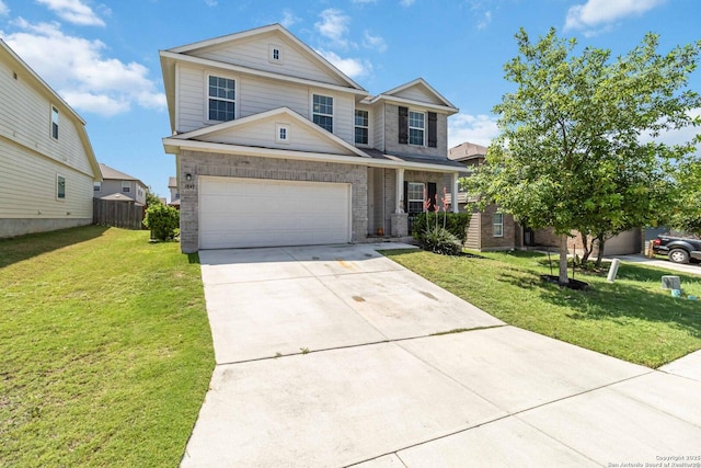 traditional-style home with concrete driveway