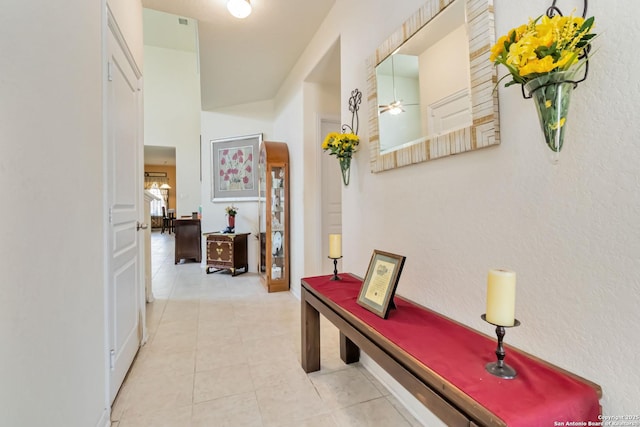 hall featuring tile patterned floors