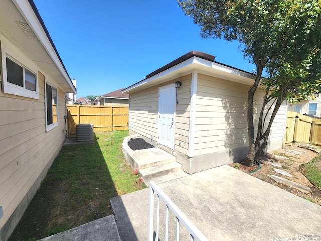 9639 Wild Horse, San Antonio, TX 78251 - view of outdoor structure with central AC unit