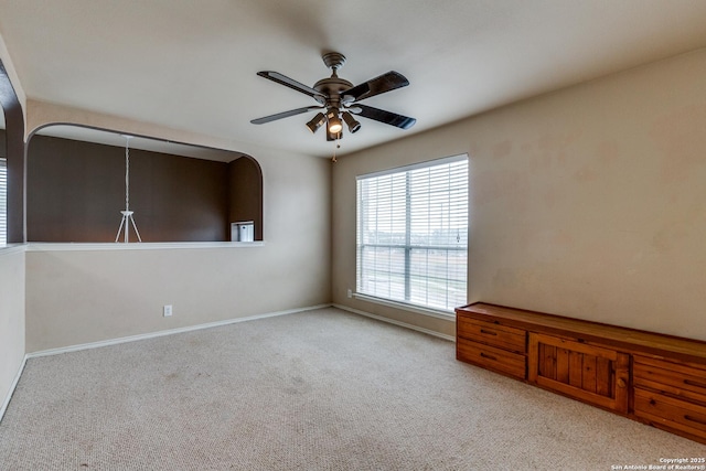 9007 Burnt Peak, Helotes, TX 78023 - unfurnished room with carpet flooring, a ceiling fan, and baseboards