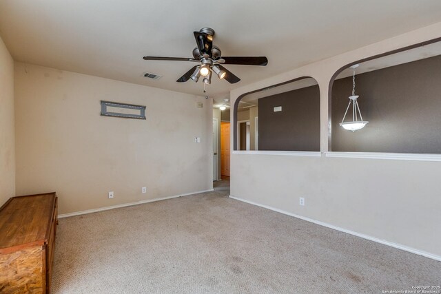 9007 Burnt Peak, Helotes, TX 78023 - empty room with ceiling fan, carpet, and baseboards