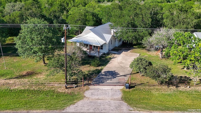 6160 Fm 2538, Marion, TX 78124 - view from above of property featuring a heavily wooded area