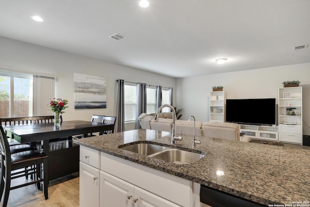 6039 Olson Blfs, San Antonio, TX 78252 - kitchen with a sink, open floor plan, plenty of natural light, and recessed lighting