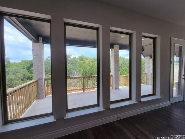 14074 May Mist, San Antonio, TX 78253 - doorway featuring healthy amount of natural light and dark wood-style floors