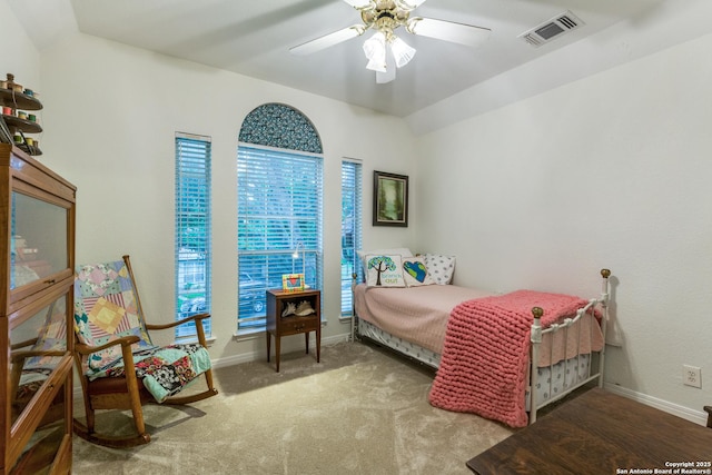 9347 Llano Verde, Helotes, TX 78023 - bedroom featuring carpet floors, baseboards, and ceiling fan