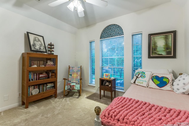 9347 Llano Verde, Helotes, TX 78023 - carpeted bedroom with baseboards and ceiling fan
