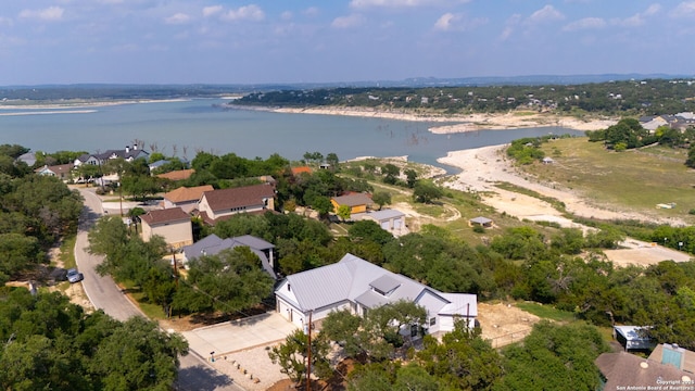 aerial perspective of suburban area featuring a large body of water