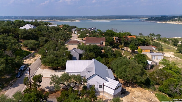 drone / aerial view of a nearby body of water