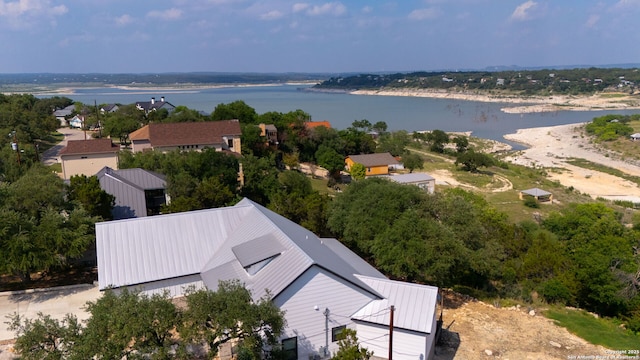 drone / aerial view of a nearby body of water
