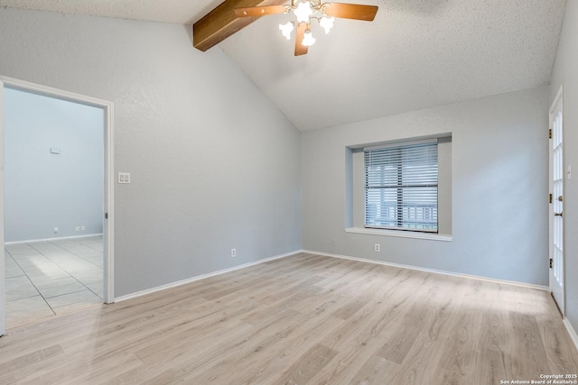 5615 Timber Bark, San Antonio, TX 78250 - spare room with a ceiling fan, wood finished floors, a textured ceiling, and baseboards
