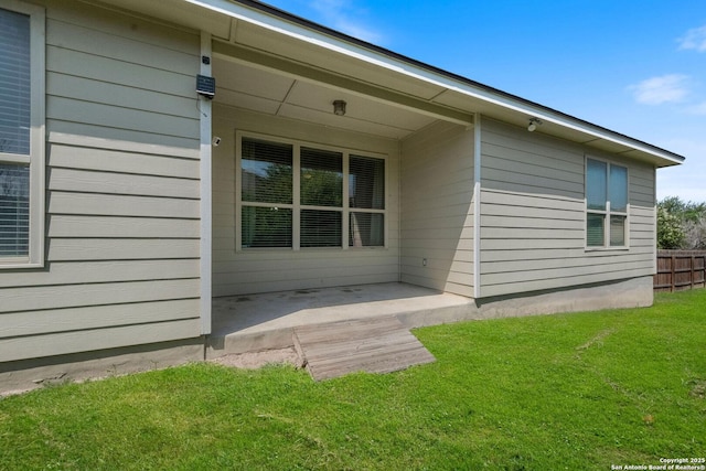 back of property with a patio area