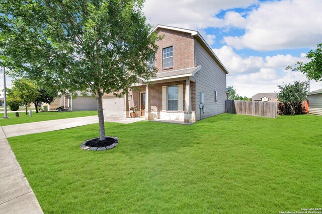 3628 Lazy Diamond, Selma, TX 78154 - view of front of house with concrete driveway and brick siding
